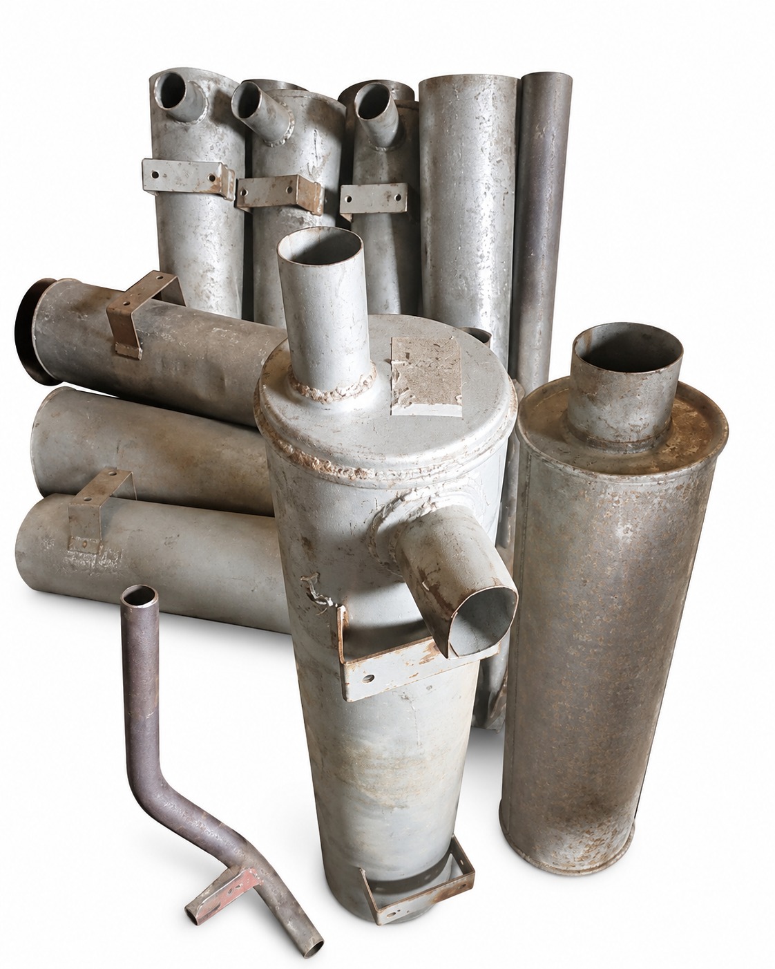 Range of industrial generator exhaust silencers and pots in stock