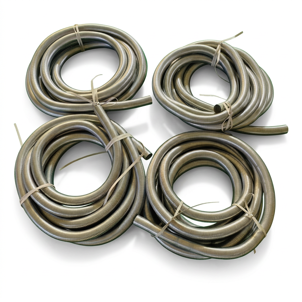 Coils of stainless steel flexible exhaust pipe