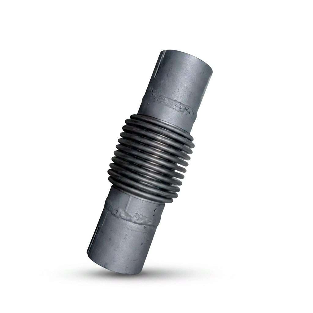 Welded stainless bellows exhaust connector coupling